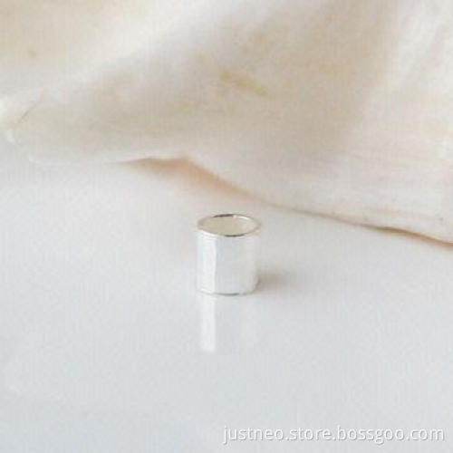 Solid 925 sterling silver crimp tube beads, 2*2mm with 1.6mm hole